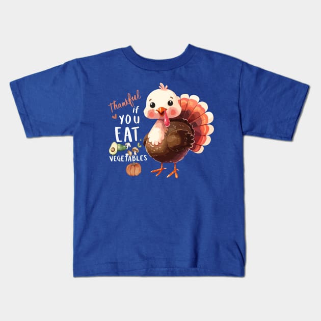 Funny Thanksgiving Turkey Kids T-Shirt by BrisaArtPrints